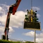 Kanga lifted onto site by a crane